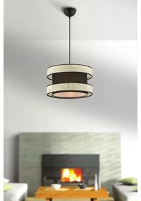 Lampadario a cavo HALO 1xE27/60W/230V nero/crema