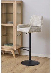 Sgabello da bar beige con altezza regolabile/con braccioli (altezza della seduta 85 cm) Eddie – Actona