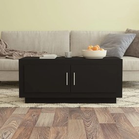 Tavolino Da Salotto Nero 102x50x45 Cm İn Legno Multistrato /