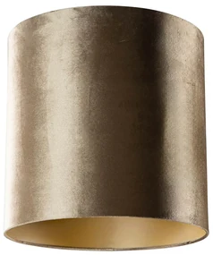 Paralume in velluto bronzo con interno oro 40/40/40
