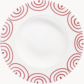 Piatto per pasta fatto a mano Rotgeflammt