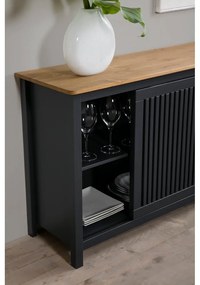 Cassettiera in legno grigio Bruna - Marckeric