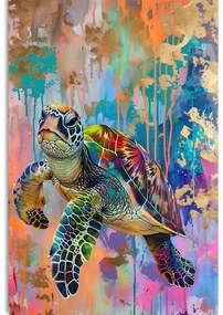 Stampa su tela – Tartaruga con imitazione di pittura