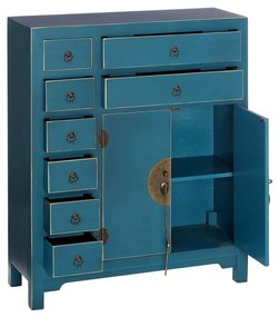 Cassettiera alta blu 73x90 cm Oriente - Ixia