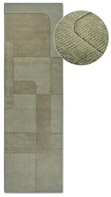Passatoia verde in lana tessuta a mano 80x250 cm Charlotte - Villeroy&amp;Boch