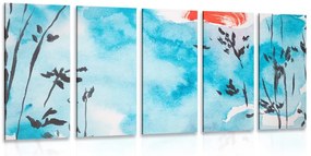 Quadri 5 pezzi – Pittura del cielo giapponese