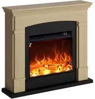 Caminetto Fuego Monica Rovere 1500w a Parete Con Cornice Telecomando e Bruciatore 1500w Rovere