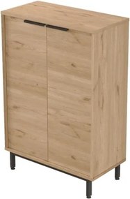 Scarpiera Da Ingresso Multiripiano 72x36x105 A 2 Ante Con Piedini Argo Rovere