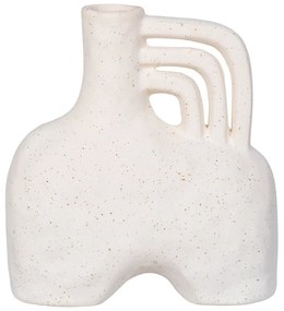 Vaso color crema in ceramica (altezza 19,5 cm) - House Nordic