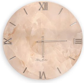 Orologio in vetro temperato da parete moderno D60 - rosa antico CARAH