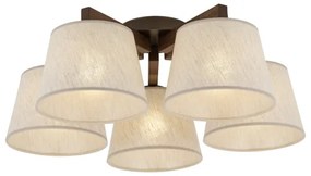 Brilagi - Plafoniera LATTE 5xE27/15W/230V pino/crema