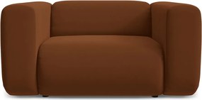 Poltrona arancione/marrone con rivestimento in velluto Ekahi – Makamii