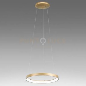 Krizia s/p 3000k - sospensione colore oro a led 3000k 2200lm 30w di...