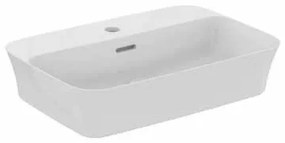 Ideal Standard Ipalyss Lavabo Monoforo Da Appoggio 55x38 Cm Con Troppo Pieno Senza Rubinetteria Bianco