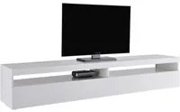 Mobile Porta Tv Moderno 200x45x36,2cm - LUMINA Colore: bianco laccato lucido