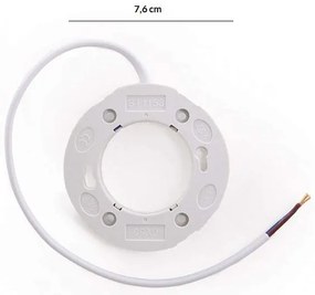 Portalampada gx53 completo di cavo trasparente 30cm di alimentazione
