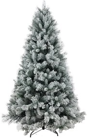 Albero di Natale artificiale innevato Elsa verde H 180 cm x Ø 108 cm