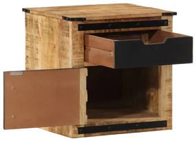Comodino 45x40x45 cm in legno massello di mango