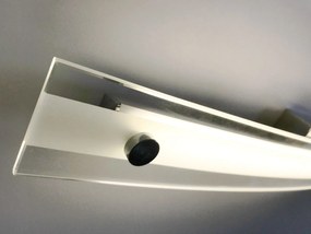 Applique Lampada Led Da Parete Modello Marian Cromato Con Vetro 12W Bianco Neutro 65cm Per Specchio Bagno SKU-3896