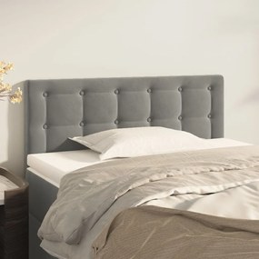 Testiera Grigio Chiaro 80x5x78/88 Cm İn Velluto /