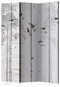 Paravento  Birds on Boards [Room Dividers]  Colore ---, Dimensioni e Misure 135x172