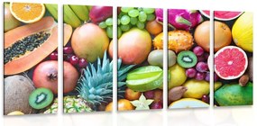 Quadri 5 pezzi – Frutta tropicale