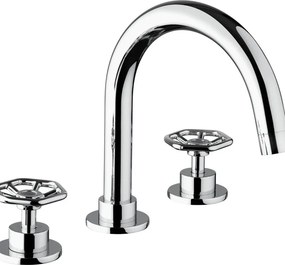 Rubinetto per lavabo a canna media getto laminare cristallino Flower cromato lucido JACUZZI RUBINETTERIA