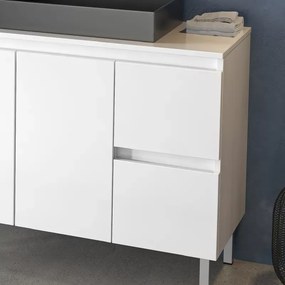 Mobile bagno 100cm a terra con 2 cassetti e 2 sportelli TOD-100PP - KAMALU