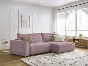Divano angolare in rosa chiaro Aden – Bobochic Paris