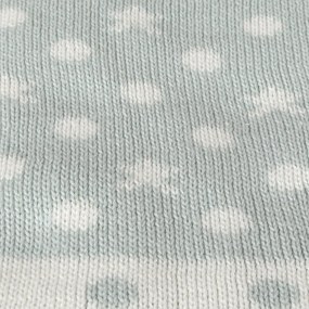 Coperta Baby Baby Dots in cotone azzurro, 90 x 90 cm - Homemania Decor