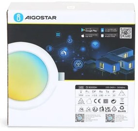Aigostar - LED Faretto da incasso dimmerabile LED/9W/230V d. Wi-Fi da 14,5 cm