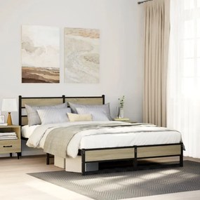 Giroletto Senza Materaso İn Metallo Rovere Sonoma 150x200 Cm /