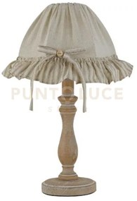 Lume cherry sabbia con legno 1 luce attacco e14 22x41cm