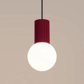 Sollux SL.1749 - Lampadario a sospensione con filo HALO 1xG9/8W/230V diametro 12 cm rosso