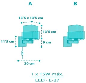 Dalber 63319 - Applique per bambini HAPPY JUNGLE 1xE27/15W/230V