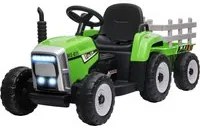 Trattore Elettrico per Bambini 12V con Rimorchio Verde