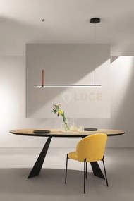 Sospensione regoli orizzontale nero l.110cm 3000k 1224lm 20w dimmer...
