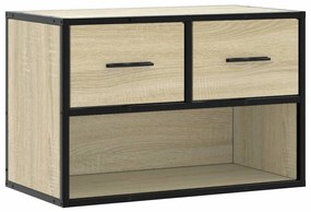 Mobile tv rovere sonoma 60x31x39,5cm legno multistrato metallo