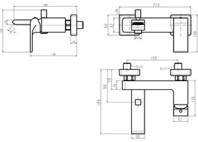 Novaservis - Miscelatore per vasca NOBLESS SHARP, cromo lucido