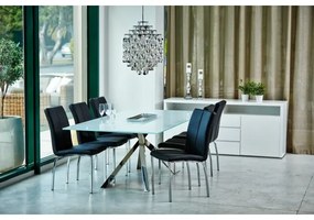 Sedia da pranzo AMAL 1 pz nero/cromo opaco