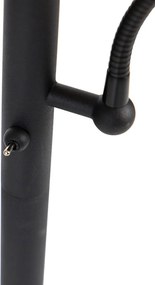 Lampada da terra intelligente nera con oro incl. Wifi A60 ed E14 - Retro