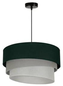 Duolla - Lampadario a sospensione con filo TRIO 1xE27/15W/230V diametro 45 cm verde/grigio/bianco