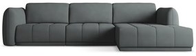 Divano angolare grigio scuro (con penisola a destra) Hoku – Makamii