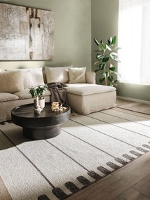 benuta Nest Tappeto a tessitura piatta Elena Beige/Marrone 160x230 cm - Tappeto design moderno soggiorno