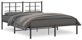 Giroletto Con Testiera İn Metallo Nero 150x200 Cm /