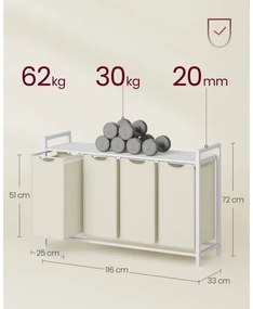 Cesto portabiancheria REX bianco