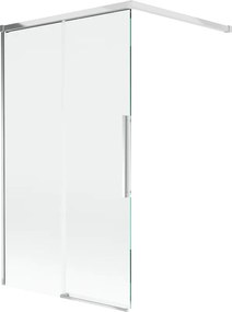 Mexen Rox parete per vasca da bagno a 2 ante scorrevoli 120 x 150 cm, trasparente, cromo - 8C9-120-003-01-00