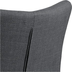 Set di sedie da pranzo grigio scuro in imbottito con braccioli 2 pz Laura – Actona