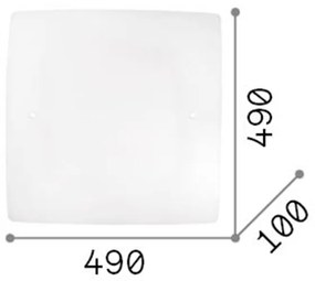 Plafoniera Moderna Celine Vetro Bianco 4 Luci E27