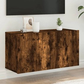 Mobile Tv A Parete Rovere Fumo 80x30x41 Cm /